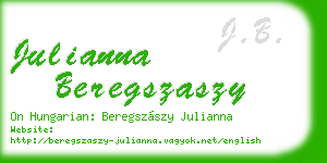 julianna beregszaszy business card