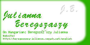 julianna beregszaszy business card